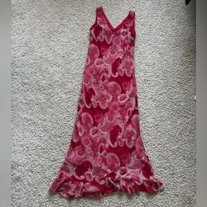 Positive Attitude Red Paisley Maxi Dress